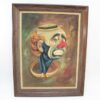 Immerse yourself in the evocative narrative of this sad clown oil painting, inviting contemplation and admiration for its timeless beauty and artistry.