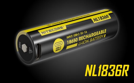 From Nitecore's latest battery lineup, the NL1836R stands out with its impressive 3600mAh capacity, ensuring a stable and enduring power supply for your devices. The integrated USB-C charging port further enhances convenience, accompanied by light indicators that signal the NL1836R's readiness for use. In case a USB-C cable isn't readily available, rest assured that the NL1836R remains compatible with many of Nitecore's external chargers. Crafted with Nitecore's renowned safety features and commitment to quality engineering, the NL1836R serves as a testament to the brand's reputation as a trustworthy provider of rechargeable Li-ion batteries.