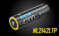Made to perform in freezing temperatures, Nitecore NL2142LTP 21700 battery more than doubles the typical 21700 battery discharge efficiency at -40F, which makes it a great power source for low temperature applications. It comes with a respectable 4200mAh energy storage capacity. An ideal companion for all 21700 compatible devices in cold climate.
