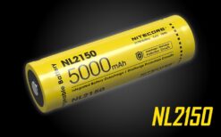 The next generation 21700 rechargeable battery from NITECORE, the NL2150 has an amazing 5000mAh capacity. This powerful battery has improved performance, and superior energy density compared to the previous 18650 batteries. An ideal companion for the NEW P12 tactical flashlight from NITECORE, an extra 21700 is a great back-up battery to have on hand, as more electronic products and NITECORE flashlights will utilize this battery.