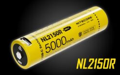 he next generation 21700 rechargeable battery from NITECORE, the NL2150R has an amazing 5000mAh capacity. This powerful battery has improved performance, and superior energy density compared to previous 18650 batteries.