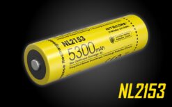 From Nitecore's new generation of batteries, the NL2153 emerges with an impressive 5300mAh capacity, rendering it a prime choice for high-drain devices due to its continuous 8A discharge current. Endowed with Nitecore's hallmark safety features and quality engineering, the NL2153 stands as a testament to the brand's reputation as a reliable source of rechargeable Li-ion batteries.