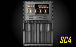 Say goodbye to long charging times. The NITECORE SC4 is capable of up to a blazing fast 3A speed in one slot and a total charging output of 6A. This four-slot universal charger handles most IMR/Li-ion and NiMH battery types including 18650, 16340, 14500, 26650 and more. Equipped with a USB output as well, the SC4 can be used to charge external devices such as laptops and cell phones.