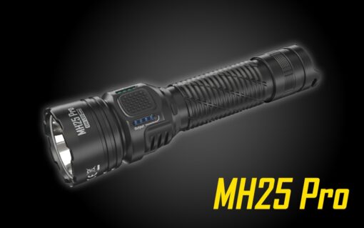 The Nitecore MH25 Pro rechargeable flashlight offers an impressive blend of brightness and throw, making it an ideal everyday carry duty light. Equipped with the innovative NiteLab UHi 40 LED, the MH25 Pro delivers a staggering 3300 lumen output and an impressive throw of 771 yards, equivalent to the length of more than six football fields combined. Measuring only 6 inches in length, MH25 pro is still compact enough to be carried every day as a professional duty light.