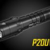 The NITECORE P20UV v2 has been refined based on 1000s of user comments to provide you with the best tactical experience possible. This flashlight throws 1000 lumens over 179 yards, boasting 2.5 hours of run time on high and up to 46 hours on low. The dual-switch tailcap makes for easy one-handed operation with direct access to turbo and strobe. At under 6 inches and just 4.71 oz, an IP68 rating, and 1 meter of impact resistance; the new P20UV v2 is ready for duty.