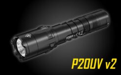 The NITECORE P20UV v2 has been refined based on 1000s of user comments to provide you with the best tactical experience possible. This flashlight throws 1000 lumens over 179 yards, boasting 2.5 hours of run time on high and up to 46 hours on low. The dual-switch tailcap makes for easy one-handed operation with direct access to turbo and strobe. At under 6 inches and just 4.71 oz, an IP68 rating, and 1 meter of impact resistance; the new P20UV v2 is ready for duty.