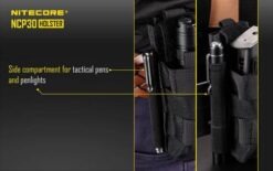The Nitecore NCP30 Holster is specifically designed to accommodate the Nitecore P20 and P20UV flashlights. Crafted with durability and functionality in mind, this holster provides a secure and convenient way to carry your flashlight, ensuring quick access whenever you need it. Whether you're on duty or exploring the outdoors, the Nitecore NCP30 Holster is the perfect companion for your Nitecore P20 or P20UV flashlight.