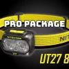 Nitecore UT27 stands out as a bright lightweight headlamp designed for running, with insights from professional trail runners across the globe. It features both white and warm light options. The white light spans an impressive 144 yards and yields an output of 500 lumens, ideal for outdoor pursuits like trail running, hiking, and nocturnal strolls. Conversely, the warm light extends up to 136 yards with the same 500-lumen output making it excellent for penetrating challenging weather conditions like rain, snow, or fog. By combining both lights on Turbo mode, an astounding 800 lumens of brightness emerges, casting a seamlessly uniform beam that reaches 175 yards. The UT27 further offers a red light mode, switchable between a steady glow and a flashing signal, facilitating awareness of your surroundings. Effortless toggling between light options and brightness adjustments is enabled through the user-friendly dual switches.