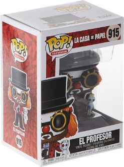 La Casa de Papel Professor O Clown Pop! The vinyl figure measures approximately 3 3/4 inches tall and comes packaged in a window display box, making it perfect for showcasing in your collection. Suitable for ages 3 and up, this intricately designed collectible captures the essence of the character with remarkable detail. Order now to add a touch of intrigue and excitement to your Funko Pop! collection!